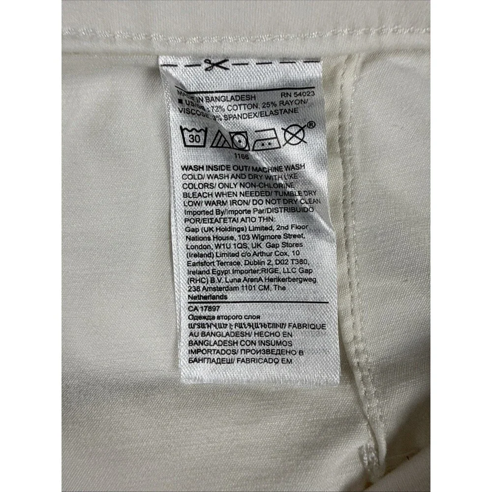 Banana Republic Cargo Pants Women Size 18 White Utility Linen Blend Mid Rise